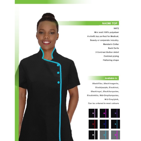 Naomi top black/turquoise model